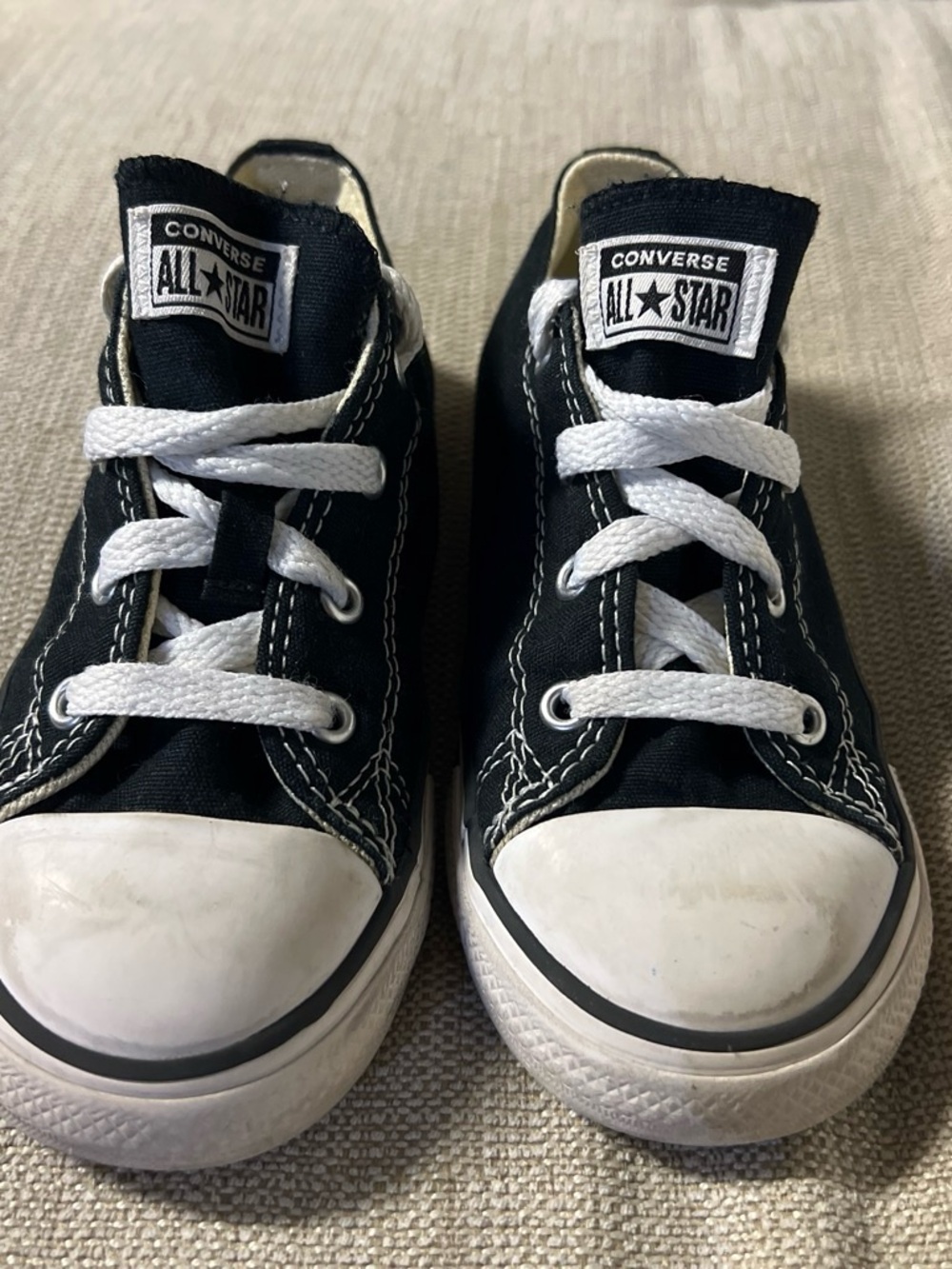Converse Kids Black and White Low Top Sneakers